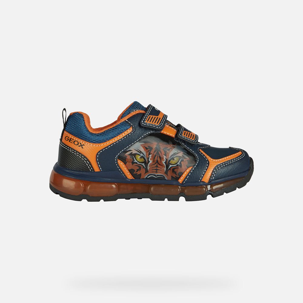 Geox Sneakers Navy/Orange Android - Geox Boys Shoes - KDQFOV865